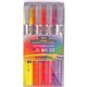 Serve Jumbo Liquid Highlighters - Chisel Marker Point Style - Fluorescent Assorted Pigment-based, Liquid Ink - 4 / Set