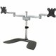 StarTech.com Dual Monitor Stand, Ergonomic Desktop Monitor Stand for up to 32"(17.6lb/8kg) VESA Displays, Free-Standing Adjustab