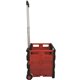 Seco Folding Shopping/Utility Cart - Telescopic Handle - 77 lb Capacity - Plastic - 14.9" Length x 16.5" Width x 15.9" Height - 