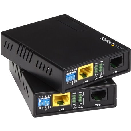 StarTech.com 10/100 VDSL2 Ethernet Extender Kit over Single Pair Wire - 1km - Extend your 10/100Mbps network by up to 1km over E