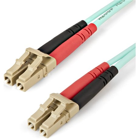 StarTech.com 1m (3ft) LC/UPC to LC/UPC OM4 Multimode Fiber Optic Cable, 50/125&microm, 100G, Low Insertion Loss, LSZH Fiber Jump