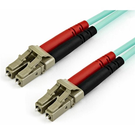 StarTech.com 10m (30ft) LC/UPC to LC/UPC OM4 Multimode Fiber Optic Cable, 50/125&microm, 100G, Low Insertion Loss, LSZH Fiber Ju