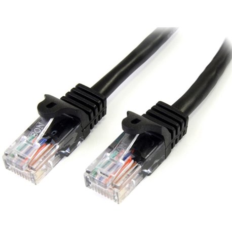 StarTech.com Snagless Cat5e UTP Patch Cable - RJ-45 (M) - RJ-45 (M) - 100 ft - UTP - ( CAT 5e ) - black - Make Fast Ethernet net