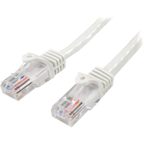 StarTech.com 5ft White Snagless Cat5e UTP Patch Cable - Make Fast Ethernet network connections using this high quality Cat5e Cab