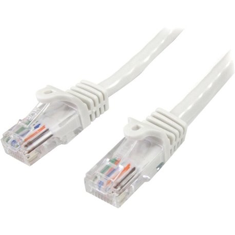 StarTech.com 7ft White Snagless Cat5e UTP Patch Cable - Make Fast Ethernet network connections using this high quality Cat5e Cab