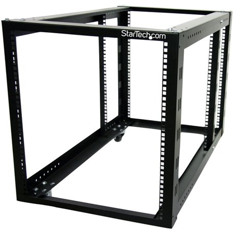 StarTech.com 12U 4 Post Server Equipment Open Frame Rack Cabinet w/ Adjustable Posts & Casters - Store your servers, network and