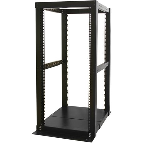 StarTech.com 25U Adjustable Depth 4 Post Open Frame Server Rack Cabinet - Store your servers, network and telecommunications equ