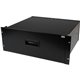 StarTech.com 4U Black Steel Storage Drawer for 19in Racks and Cabinets - 4U Black Sliding Rack Storage Drawer - Add a rugged 4U 