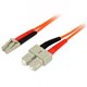 StarTech.com 1m Fiber Optic Cable - Multimode Duplex 50/125 - LSZH Fiber Jumper Cord - LC/SC - Connect fiber network devices for