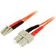 StarTech.com 5m Fiber Optic Cable - Multimode Duplex 50/125 - LSZH Fiber Jumper Cord - LC/SC - Connect fiber network devices for