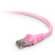 Belkin Cat.6 High Performance UTP Stranded Patch Cable - RJ-45 Male - RJ-45 Male - 15ft - Pink