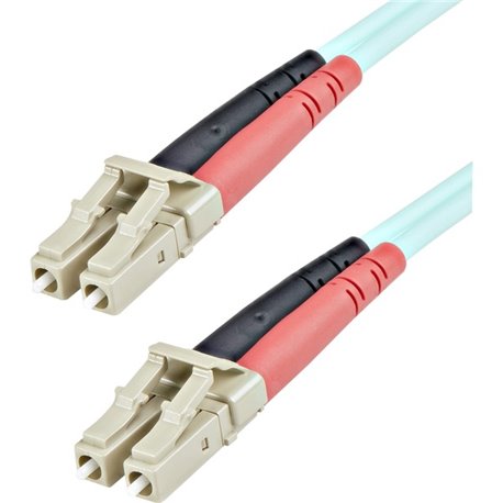 StarTech.com 1m Fiber Optic Cable - 10 Gb Aqua - Multimode Duplex 50/125 - LSZH - LC/LC - OM3 - LC to LC Fiber Patch Cable - LC 