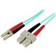 StarTech.com 10m (30ft) LC/UPC to LC/UPC OM3 Multimode Fiber Optic Cable, Full Duplex 50/125 Zipcord, 100G, LSZH Fiber Jumper Co