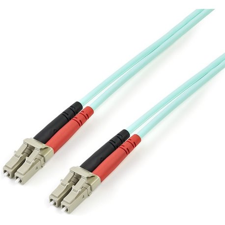 StarTech.com 3m Fiber Optic Cable - 10 Gb Aqua - Multimode Duplex 50/125 - LSZH - LC/LC - OM3 - LC to LC Fiber Patch Cable - Fib