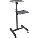 StarTech.com Mobile Projector and Laptop Stand/Cart, Heavy Duty Portable Projector Stand/Presentation Cart (22lb/shelf), Height 