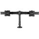 StarTech.com Desk-Mount Dual-Monitor Arm, For up to 27"(17.6lb/8kg) Monitors, Low Profile Design, Clamp/Grommet Mount, Dual Moni