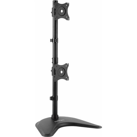 StarTech.com Vertical Dual Monitor Stand, Heavy Duty Steel, Monitors up to 27" (22lb/10kg), Vesa Monitor, Computer Monitor Stand