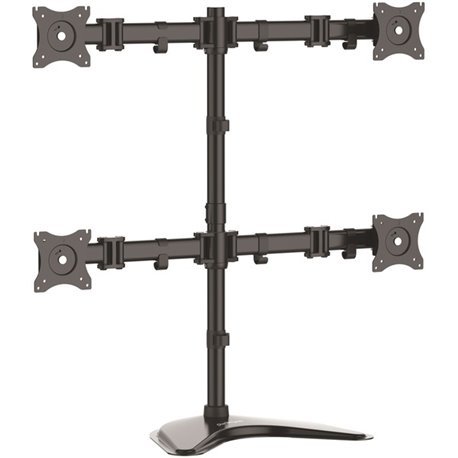 StarTech.com Quad Monitor Stand, Crossbar, Steel, Monitors up to 27" (17.6lb/8kg), VESA Monitor, Computer Monitor Stand, Monitor