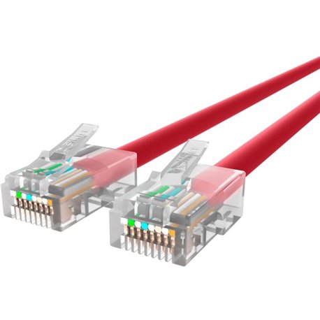 Belkin Cat.6 UTP Patch Cable - RJ-45 Male Network - RJ-45 Male Network - 25ft - Red