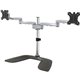 StarTech.com Dual Monitor Stand, Ergonomic Desktop Monitor Stand for up to 32"(17.6lb/8kg) VESA Displays, Free-Standing Adjustab