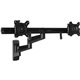 StarTech.com Wall Mount Dual Monitor Arm, Articulating Ergonomic VESA Wall Mount for 2x 24" (11lb/5kg) Screens, Adjustable Cross