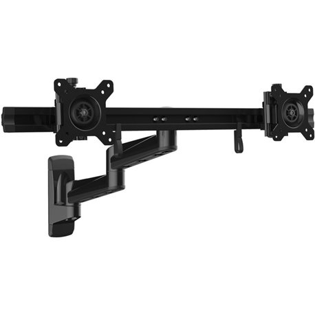 StarTech.com Wall Mount Dual Monitor Arm, Articulating Ergonomic VESA Wall Mount for 2x 24" (11lb/5kg) Screens, Adjustable Cross