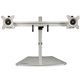 StarTech.com Dual Monitor Stand, Free Standing Desktop Pole Stand for 2x 24" (17.6lb/8kg) VESA Mount Displays, Height Adjustable