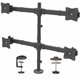 StarTech.com Desk Mount Quad Monitor Arm, 4 VESA Displays up to 27" (17.6lb/8kg), Ergonomic Height Adjustable Articulating Pole 