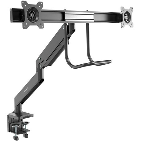 StarTech.com Desk Mount Dual Monitor Arm, Ergonomic VESA Mount 32" (17.6lb/8kg) Displays, Crossbar Handle for Full Motion, C-Cla