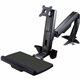 StarTech.com Sit Stand Monitor Arm - Desk Mount Sit-Stand Workstation up to 27inch VESA Display - Standing Desk Converter - Keyb