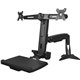 StarTech.com Sit Stand Dual Monitor Arm - Desk Mount Standing Computer Workstation 24" Displays - Adjustable Stand Up Arm w/ Key