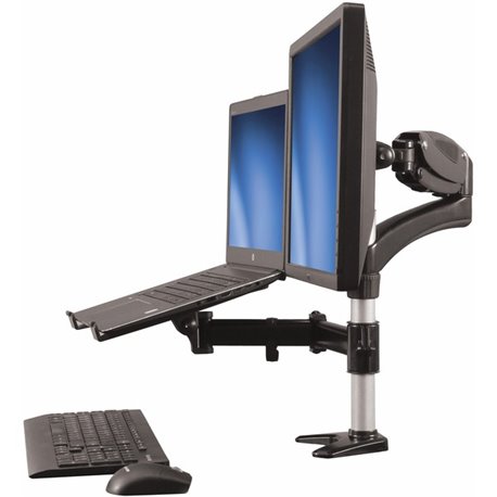 StarTech.com Laptop Monitor Stand, Computer Monitor Stand, Articulating, VESA Mount Monitor Desk Mount, For up to 27"(17.6lb/8kg