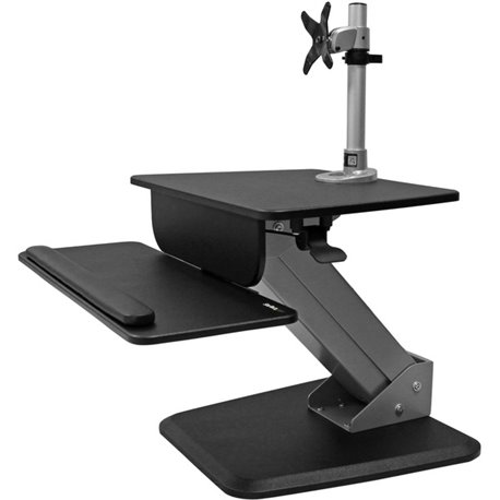 StarTech.com Single Monitor Sit-to-stand Workstation - One-Touch Height Adjustment - Turn your desk into a sit-stand workspace w