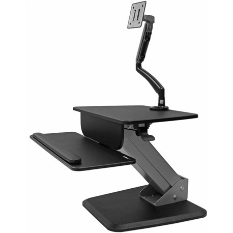 StarTech.com Sit-to-Stand Workstation with Full-Motion Articulating Monitor Arm - One-Touch Height Adjustment - Turn your desk i