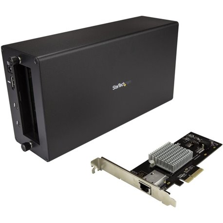 StarTech.com Thunderbolt 3 to 10GbE NIC - Thunderbolt 3 Expansion Chassis - Chassis + Card - This Thunderbolt 3 to 10GbE adapter