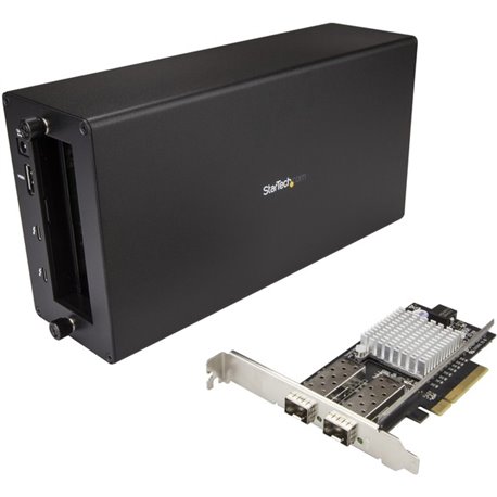 StarTech.com Thunderbolt 3 to 10GbE Fiber Network Chassis - External PCIe enclosure - 2 Open SFP+ Ports - This Thunderbolt 3 net