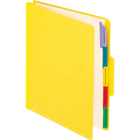 Pendaflex 1/3 Tab Cut Letter Recycled Organizer Folder - 8 1/2" x 11" - 2" Expansion - Center Tab Position - 5 Divider(s) - Yell