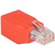 StarTech.com Crossover adapter - RJ-45 (M) - RJ-45 (F) - Gigabit - ( CAT 6 ) - red - Convert a Cat 6 Ethernet cable into a Gigab