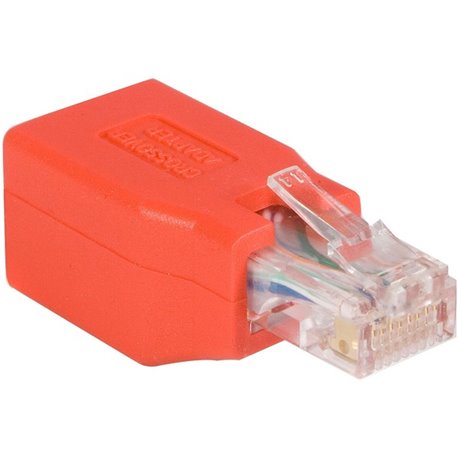 StarTech.com Crossover adapter - RJ-45 (M) - RJ-45 (F) - Gigabit - ( CAT 6 ) - red - Convert a Cat 6 Ethernet cable into a Gigab