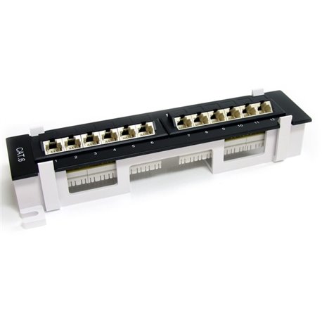 StarTech.com 12 Port 1U Wall Mount Cat 6 110 Patch Panel - 12 x RJ-45