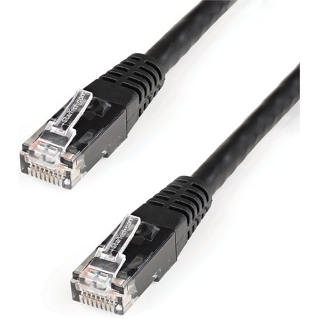 StarTech.com 100ft CAT6 Ethernet Cable - Black Molded Gigabit - 100W PoE UTP 650MHz - Category 6 Patch Cord UL Certified Wiring/