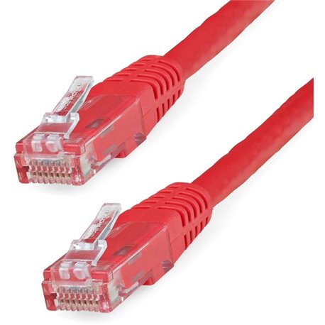 StarTech.com 100ft CAT6 Ethernet Cable - Red Molded Gigabit - 100W PoE UTP 650MHz - Category 6 Patch Cord UL Certified Wiring/TI