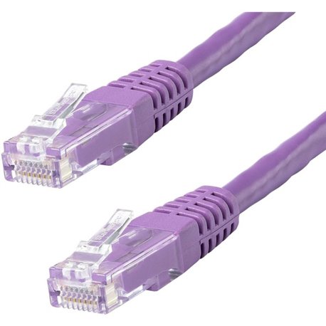 StarTech.com 10ft CAT6 Ethernet Cable - Purple Molded Gigabit - 100W PoE UTP 650MHz - Category 6 Patch Cord UL Certified Wiring/