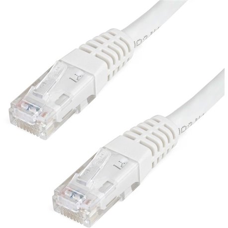 StarTech.com 10ft CAT6 Ethernet Cable - White Molded Gigabit - 100W PoE UTP 650MHz - Category 6 Patch Cord UL Certified Wiring/T