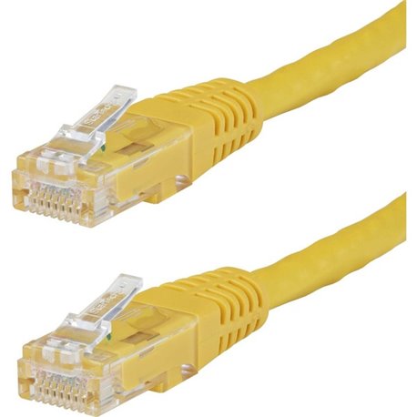 StarTech.com 10ft CAT6 Ethernet Cable - Yellow Molded Gigabit - 100W PoE UTP 650MHz - Category 6 Patch Cord UL Certified Wiring/