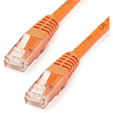 StarTech.com 15ft CAT6 Ethernet Cable - Orange Molded Gigabit - 100W PoE UTP 650MHz - Category 6 Patch Cord UL Certified Wiring/