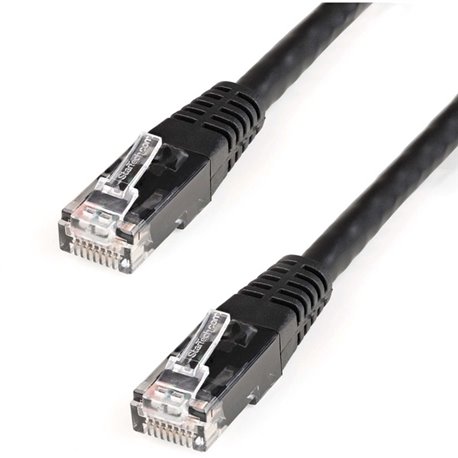 StarTech.com 8ft CAT6 Ethernet Cable - Black Molded Gigabit - 100W PoE UTP 650MHz - Category 6 Patch Cord UL Certified Wiring/TI