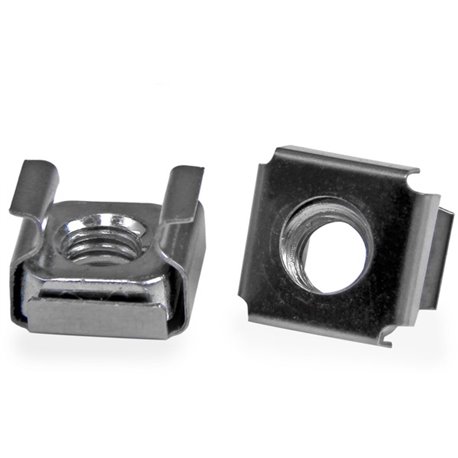 StarTech.com M6 Cage Nuts - 100 Pack - M6 Mounting Cage Nuts for Server Rack & Cabinet - Install your rack-mountable hardware se