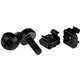 StarTech.com M5 x 12mm - Screws and Cage Nuts - 50 Pack Black - M5 Mounting Screws & Cage Nuts for Server Rack & Cabinet - These