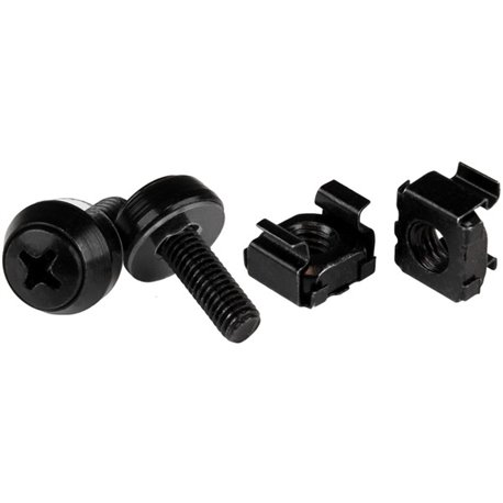 StarTech.com M5 x 12mm - Screws and Cage Nuts - 50 Pack Black - M5 Mounting Screws & Cage Nuts for Server Rack & Cabinet - These